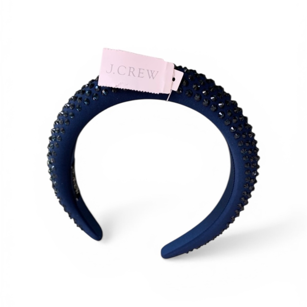 J. Crew Blue Rhinestone Studded Headband